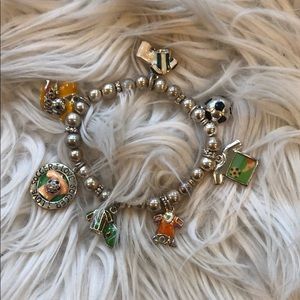 Silver Soccer Charm Bracelet